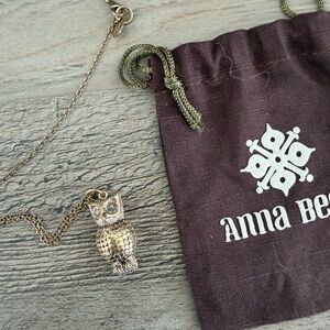 Anna Beck Gold-plated Owl Pendant Necklace